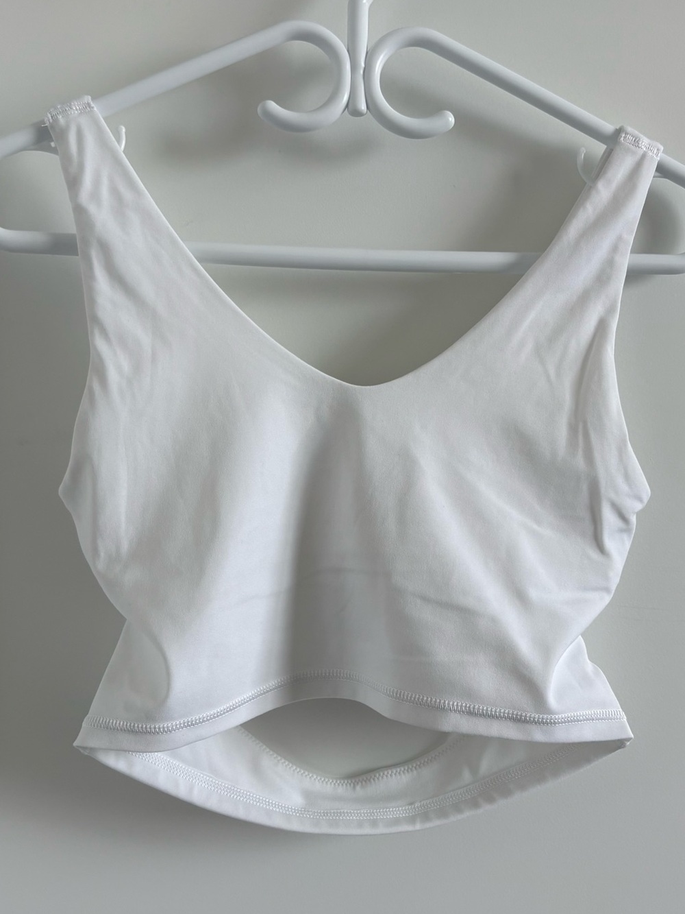 Aerie White V-Neck Crossover Crop Tank